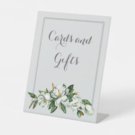 Expositor En L Rótulo Bridal Shower de Magnolia Blanca