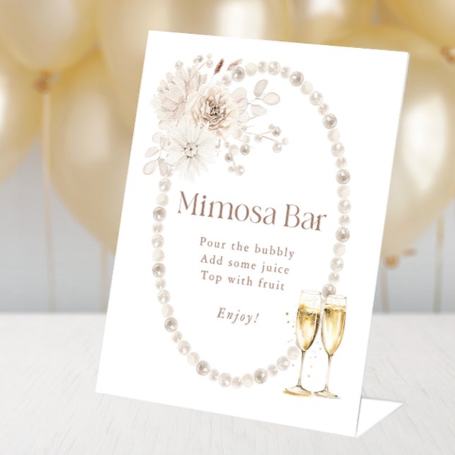 Expositor En L Rótulo Bridal Shower Mimosa Bar (Bridal Shower Mimosa Bar Sign
)