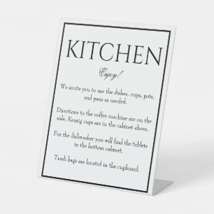 Expositor En L Rótulo clásico sencillo de cocina blanca