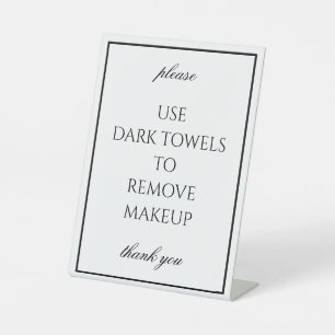 Expositor En L Rótulo clásico sencillo de maquillaje blanco para 