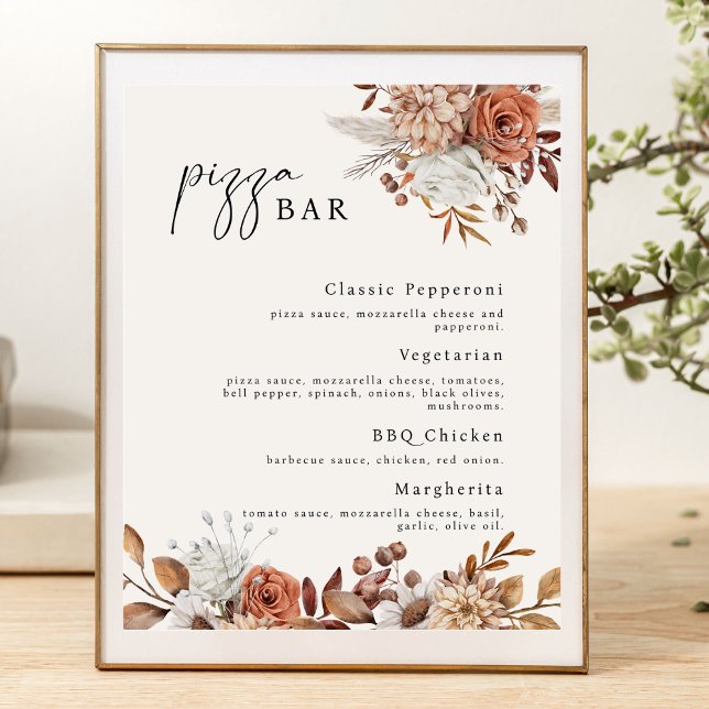 Expositor En L Rótulo Cream Boho Pizza Bar (Subido por el creador)