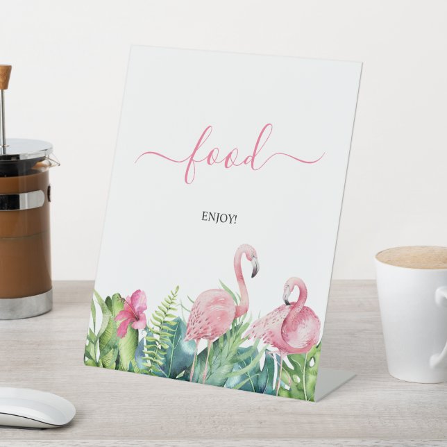Expositor En L Rótulo de alimentación Flamingos Tropical Shower (In Situ)