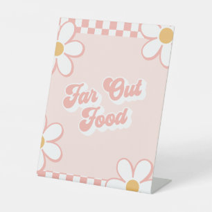 Expositor En L Rótulo de alimentos Baby Shower Groovy