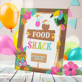 Expositor En L Rótulo de alimentos Tropical Luau Hawaii