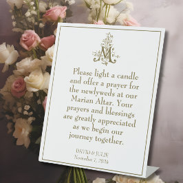 Expositor En L Rótulo de Altar Materno de Oro