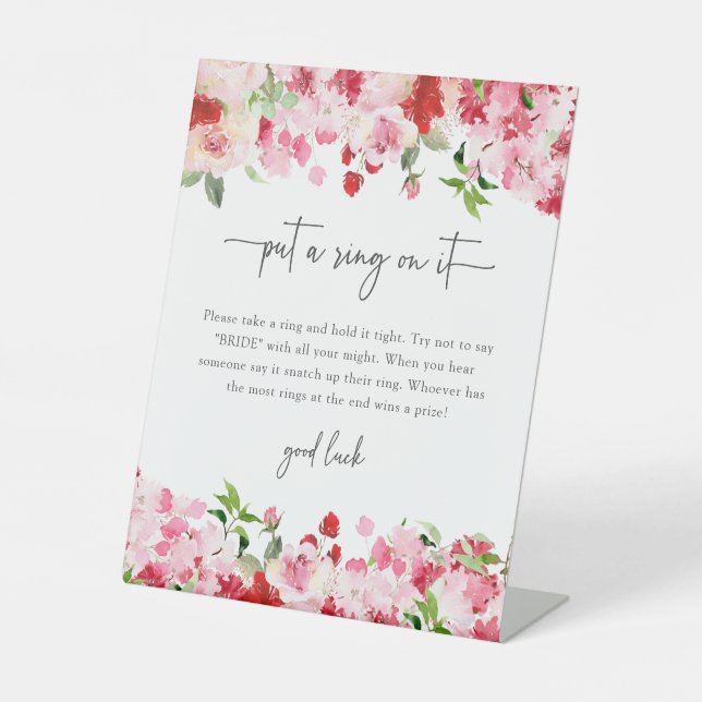 Expositor En L Rótulo de anillo floral (Anverso)