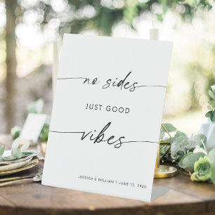 Expositor En L Rótulo de asiento del Boda de Good Vibes