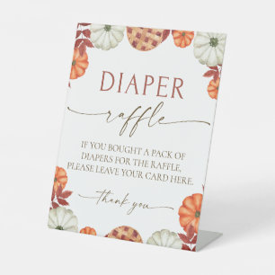Expositor En L Rótulo de Baby Shower Diaper Raffle