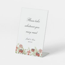 Rótulo de baño de personalizable en flor de borgoñ