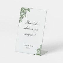 Rótulo de baño de personalizable en vegetación clá