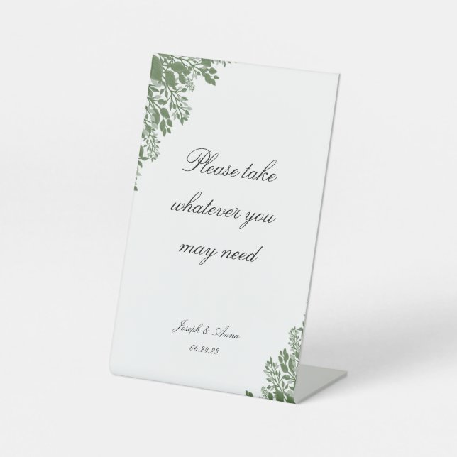 Expositor En L Rótulo de baño de personalizable en vegetación clá (Anverso)