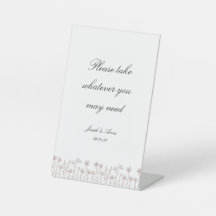 Rótulo de baño en flor silvestre rosa Rubor