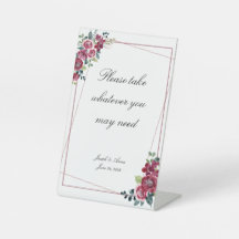 Rótulo de baño Rosa personalizable Caída