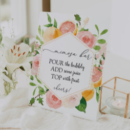 Expositor En L Rótulo de bar Citrus Fruit Mimosa