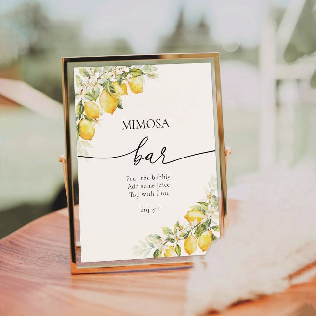 Expositor En L Rótulo de bar Mimosa Boda Citrus Lemon (Subido por el creador)