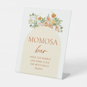 Expositor En L Rótulo de bar Momosa de Baby Shower Floral Primave