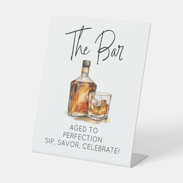 Expositor En L Rótulo de bar personalizado Whiskey - Ageto a la p (Anverso)