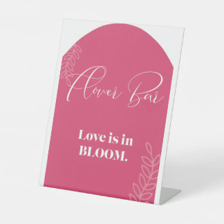 Expositor En L Rótulo de barra de flores 