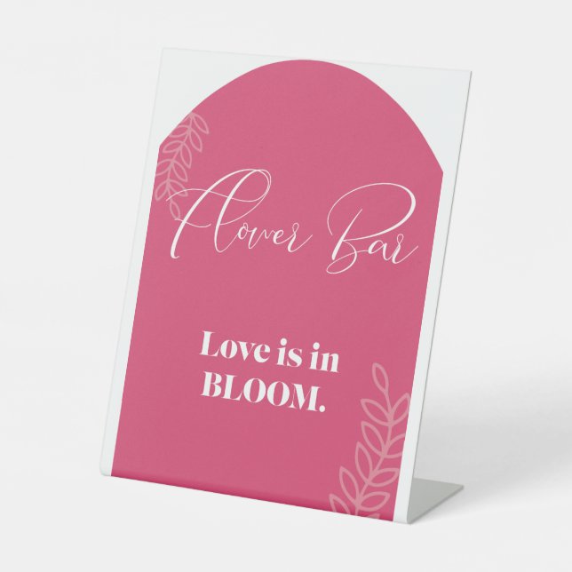 Expositor En L Rótulo de barra de flores  (Anverso)