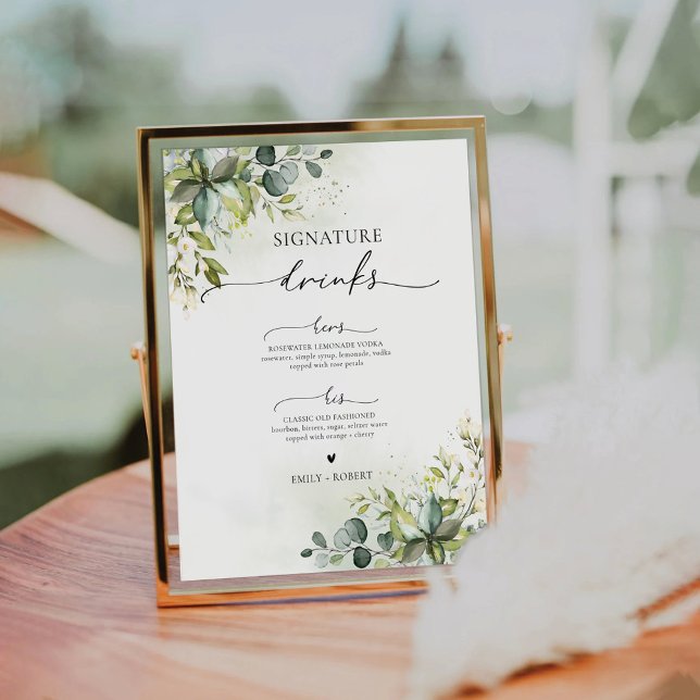 Expositor En L Rótulo de bebidas con firma verde (Subido por el creador)