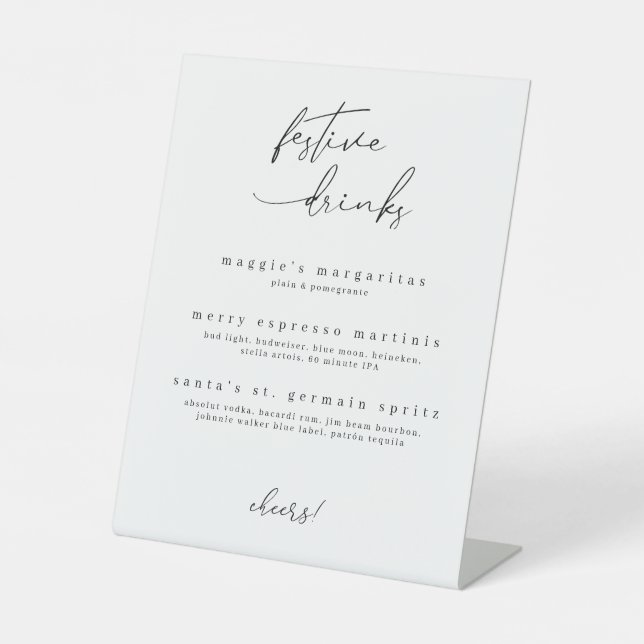 Expositor En L Rótulo de bebidas festivas (Anverso)