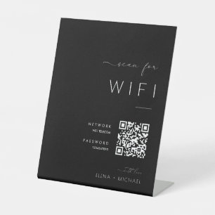 Expositor En L Rótulo de Boda de código Qr de contraseña WiFi min