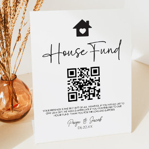 Expositor En L Rótulo de Boda de código QR del Fondo de la Casa m