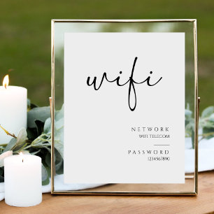 Expositor En L Rótulo de Boda de contraseña WiFi de caligrafía mi