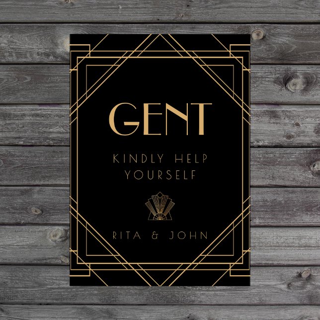 Expositor En L Rótulo de Boda de cuarto de baño de Gents de Vinta (Subido por el creador)