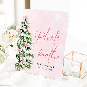 Expositor En L Rótulo De Booth Fotográfico De Árbol De Navidad De