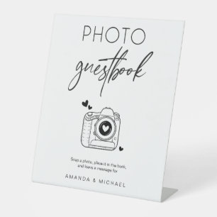 Expositor En L Rótulo de cámara fotográfica minimalista para invi