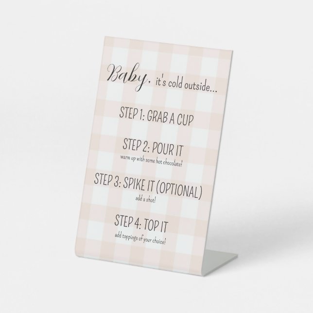 Expositor En L Rótulo de chocolate caliente / barra de sidra para (Anverso)