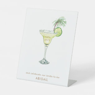 Expositor En L Rótulo de cócteles personal Margaritas Tropical