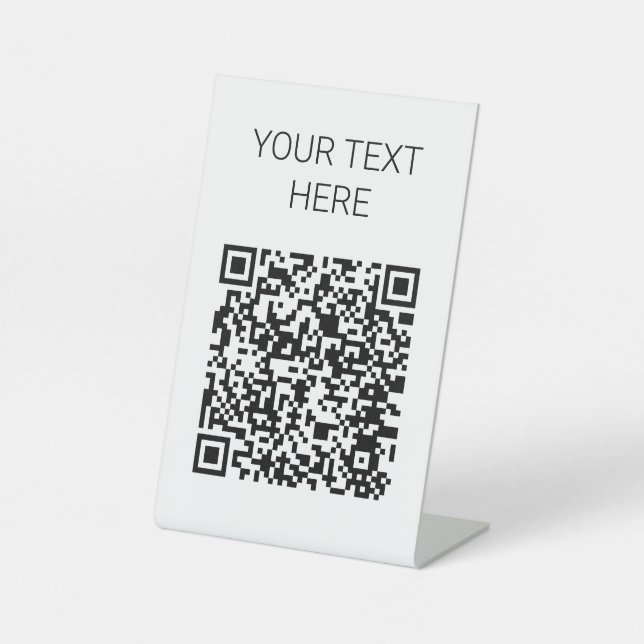 Expositor En L Rótulo de código QR de personalizable (Anverso)