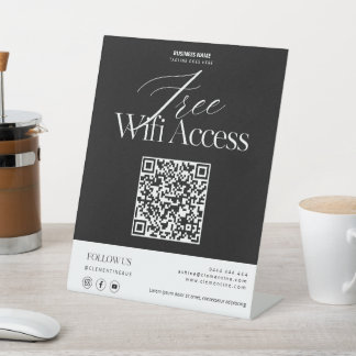 Expositor En L Rótulo de código QR de WiFi gratuito moderno
