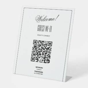 Expositor En L Rótulo de código QR de WiFi Negocio moderno