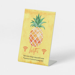 Expositor En L Rótulo de contraseña WIFI de Pineapple de alquiler