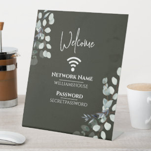 Expositor En L Rótulo de contraseña WIFI elegante para empresas i