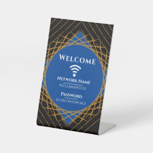 Expositor En L Rótulo de contraseña WIFI para Guest Business Mode