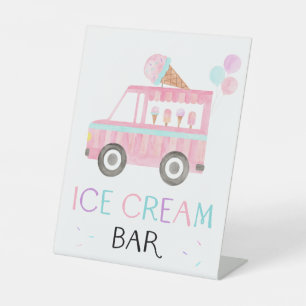 Expositor En L Rótulo de cumpleaños Ice Cream Bar