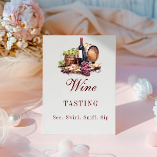 Expositor En L Rótulo de Fiesta de prueba de vino de la tabla de 