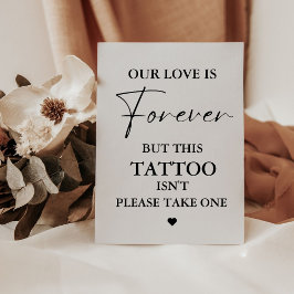 Expositor En L Rótulo de Fiesta de tatuaje del Boda Minimalista m