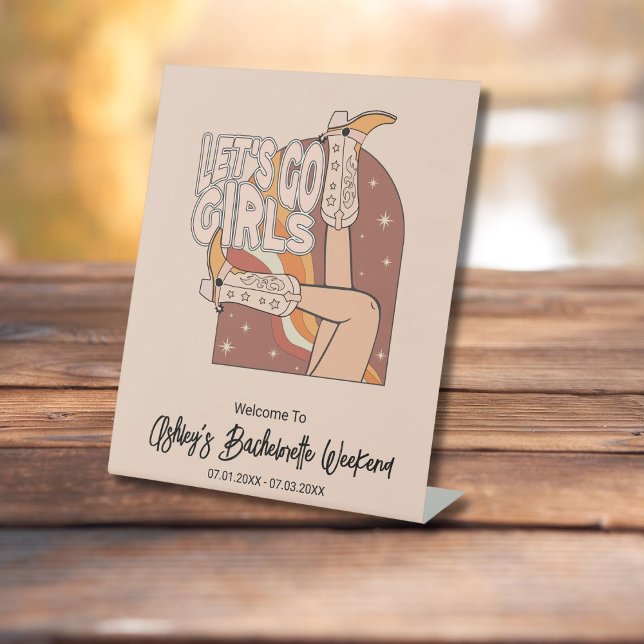 Expositor En L Rótulo de fondo de rodeo rosa Retro Pastel (Subido por el creador)