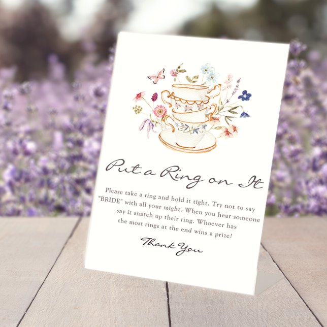 Expositor En L Rótulo de juego de anillo de novia (Bridal Ring Game Sign
)