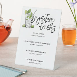 Expositor En L Rótulo de la barra de bebidas de firma