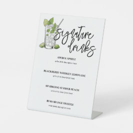 Expositor En L Rótulo de la barra de bebidas de firma