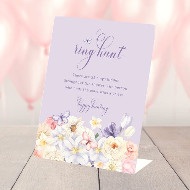 Expositor En L Rótulo de la novia Ring Hunt (Ring Hunt Bridal Sign
)