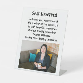 Expositor En L Rótulo De La Plaque De La Madre Del Boda De Groom