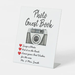 Expositor En L Rótulo de libros de bodas de invitados libro de vi