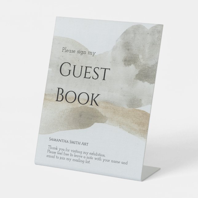 Expositor En L Rótulo de libros de exposición de arte de estilo m (Anverso)